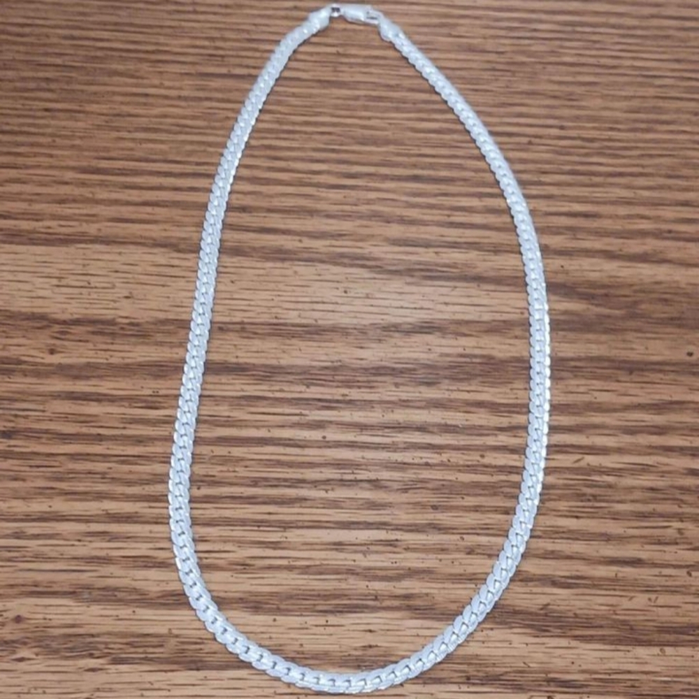 20" Sterling Silver chain (Sideways flat links)